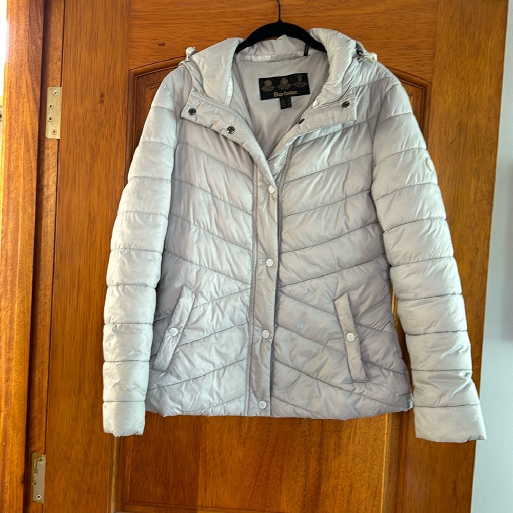 Barbour South Shields water resistant chevron puffy jacket.  Size US 6